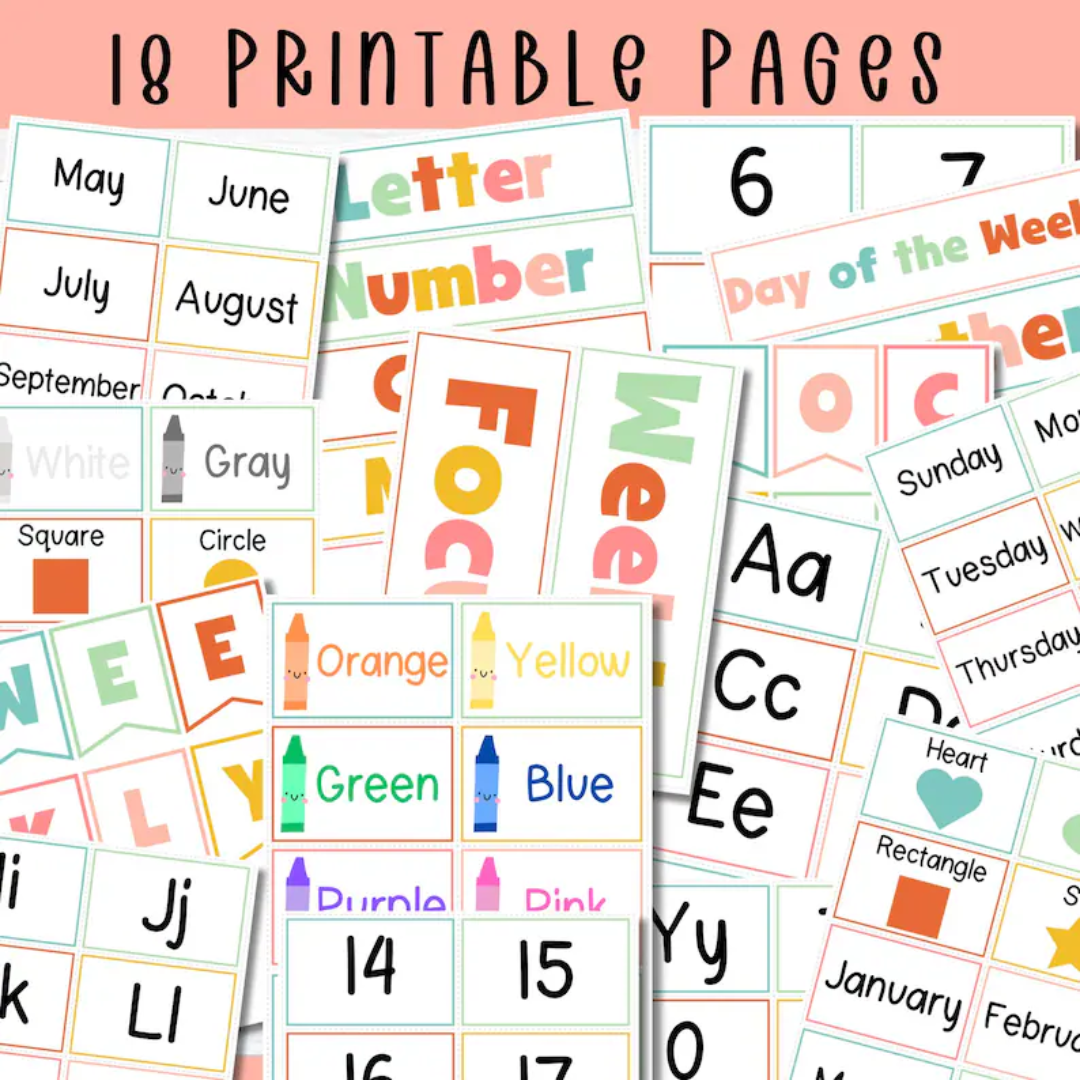 Preschool Focus Wall Printable Preschool Learning Flashcard Weekly Foc – My  Favorite Teacher by Mrs. Parker, image size:1080x1080