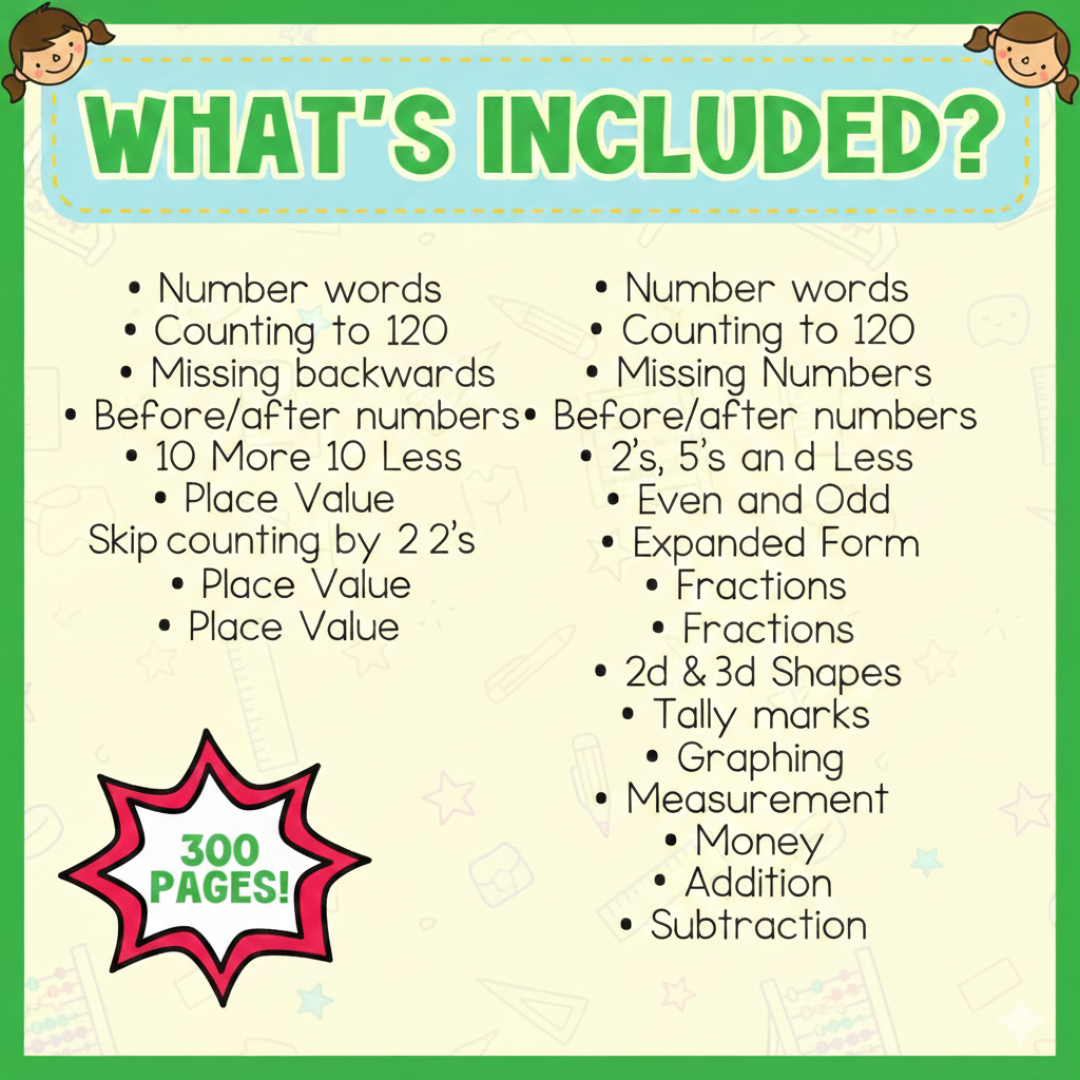 First Grade Math Worksheets, Printable, Teacher & Homeschool Resources