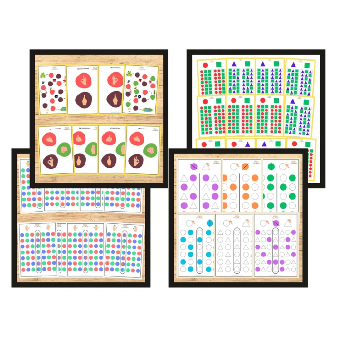 Brain Games & Logical Puzzles Bundle SET-1 | 25 Templates Set | Hand-Eye Coordination Exercise Worksheets For Kids | Bilateral Development