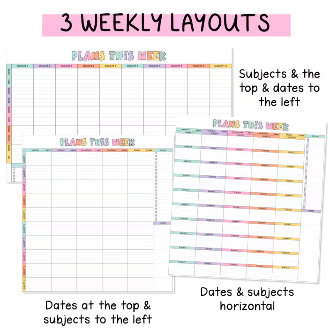 Digital Teacher Planner | Google Sheets Teacher Planner 2025-2026