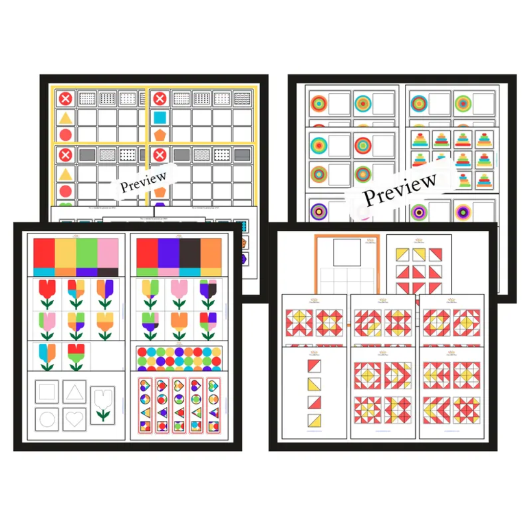 Brain Games & Logical Puzzles Bundle SET-1 | 25 Templates Set | Hand-Eye Coordination Exercise Worksheets For Kids | Bilateral Development