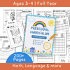 Full Year Preschool Curriculum, Ages 3-5, Preschool Curriculum & Worksheets & Pre-K Activities, ABC, Writing, Counting Activities