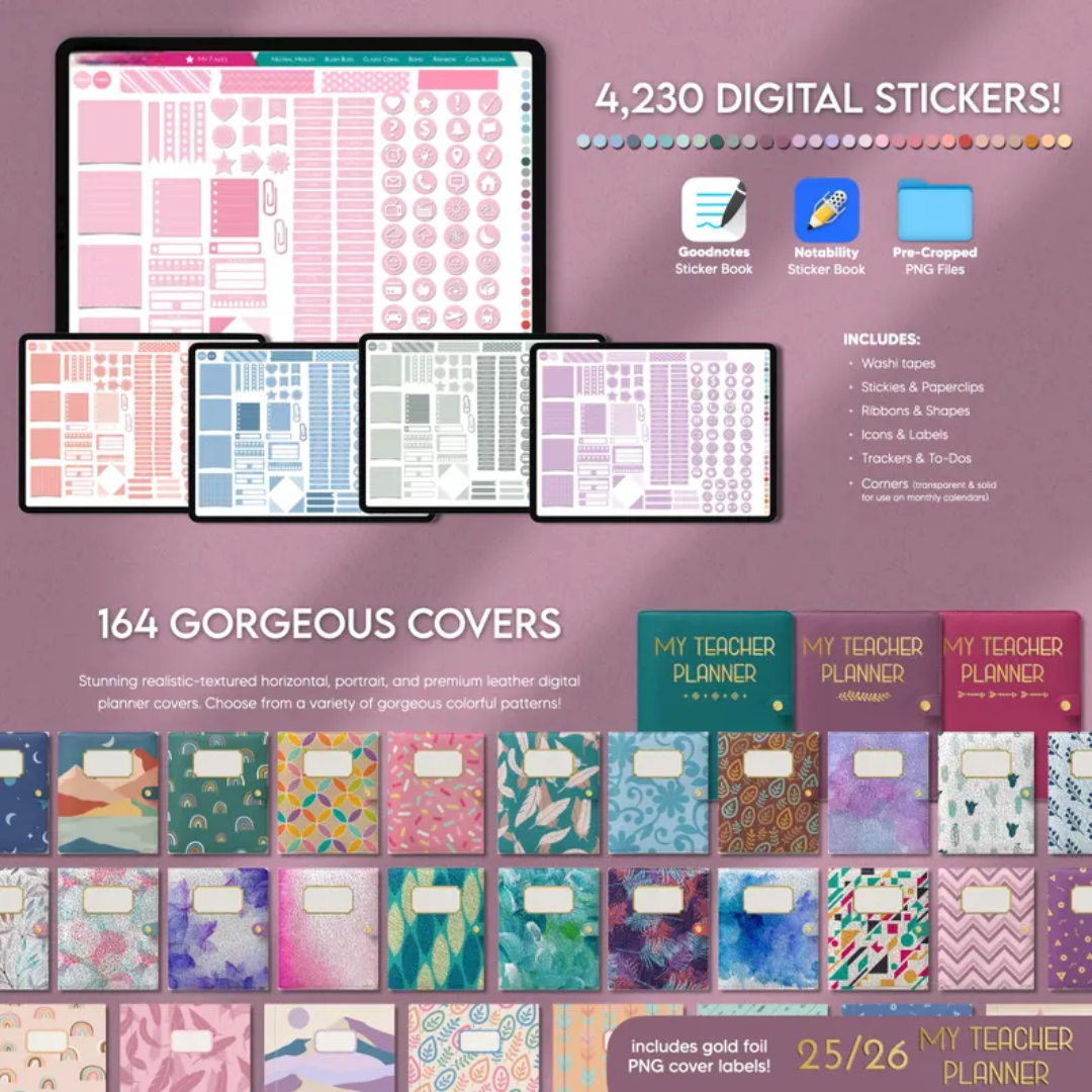 Digital Teacher Planner, Google Sheets Teacher Planner 2025 - 2026